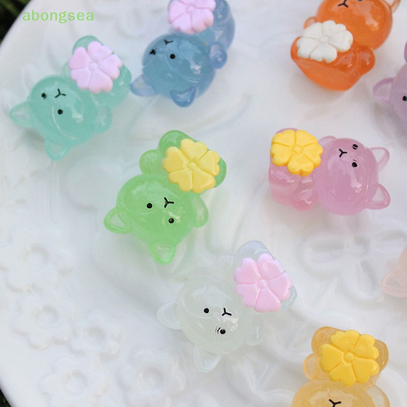 Set 10 Tượng Nhựa Phát Quang Hình Cáo Vịt Con Xinh Xắn Dùng Để Trang Trí Nội Thất