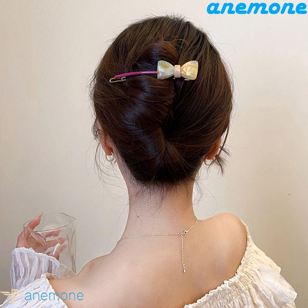 Kẹp Tóc Hình Nơ Một Chữ Phong Cách Retro Cá Tính Cho Nữ