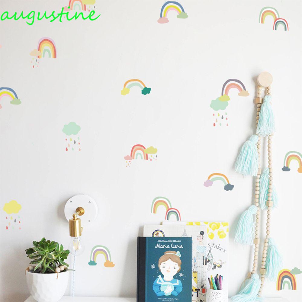 Augustine Miếng Dán Tường Hình Cầu Vồng Hoạt Hình Phong Cách Bắc Âu Trang Trí Phòng Trẻ Em