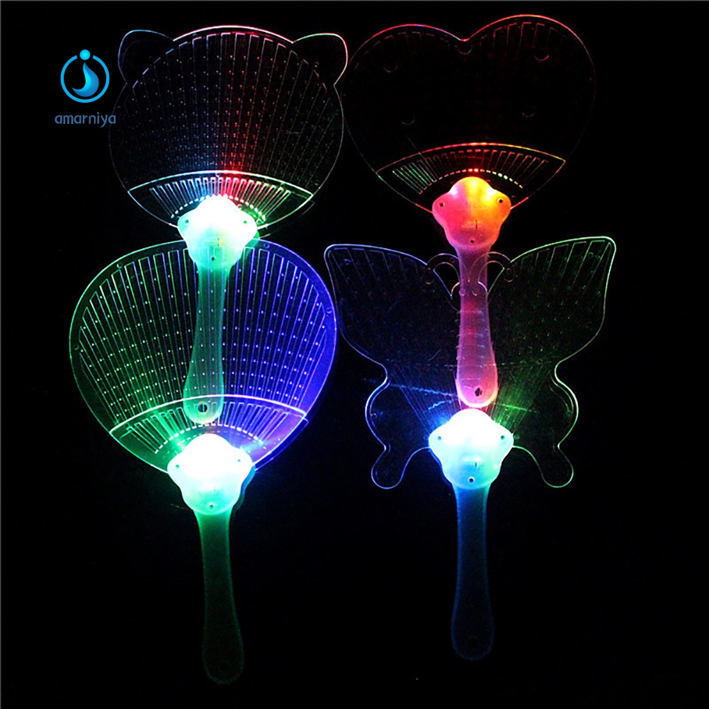 Quạt Đồ Chơi Cầm Tay Hình Ong Và Bướm Có Đèn LED Dễ Thương