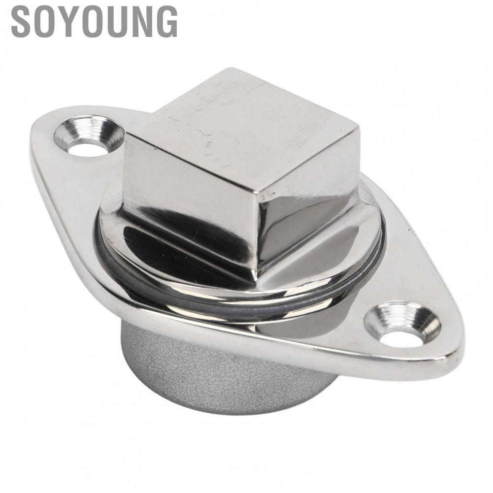Soyoung Marine Water Plug  Rustproof Stable Connection Silicone Seal 316 Stainless Steel Boat Drain Plug Mirror Polished with O Ring for Kayak Yacht RV