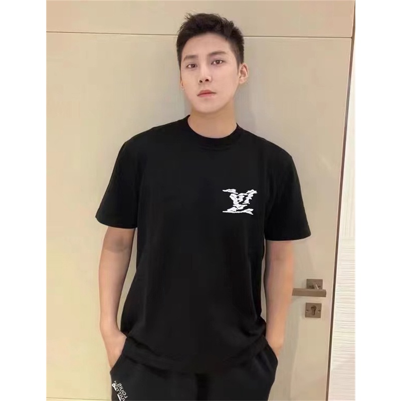 Áo Thun Tay Ngắn Cổ Tròn In Logo Đám Mây Trước Sau Thời Trang L55V Heratwesdeg