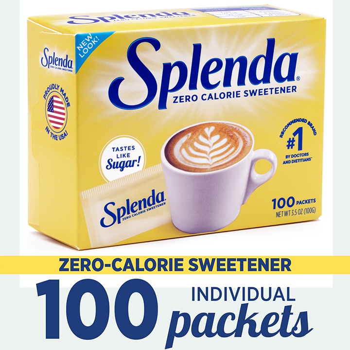Đường ăn kiêng Splenda combo 100 gói cho người bệnh tiểu đường, ăn kiêng, DAS, Sweetener Sugar Replacement