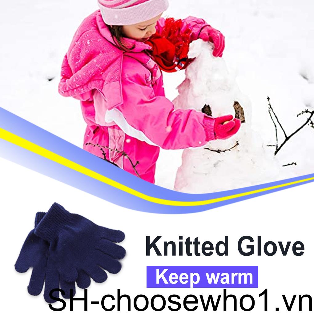 Găng Tay Giữ Nhiệt Mùa Đông Dễ Phối Đồ Bảo Vệ Thoải Mái Khi Trượt Tuyết Ngoài Trời Cho Trẻ Em