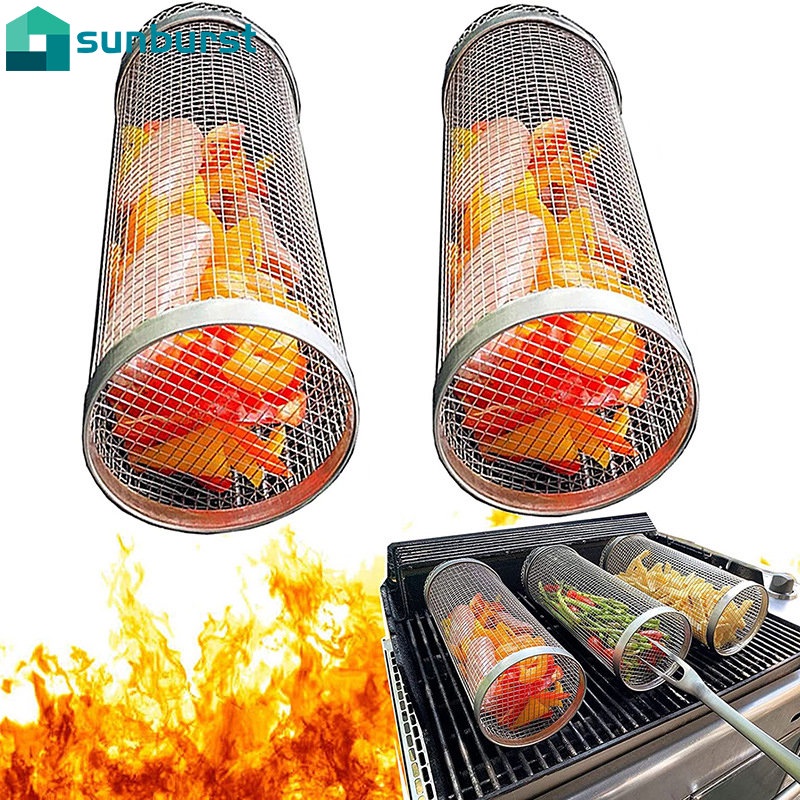 Vỉ Nướng BBQ Bằng Thép Không Gỉ Thiết Kế Nhỏ Gọn Tiện Dụng Cho Cắm Trại