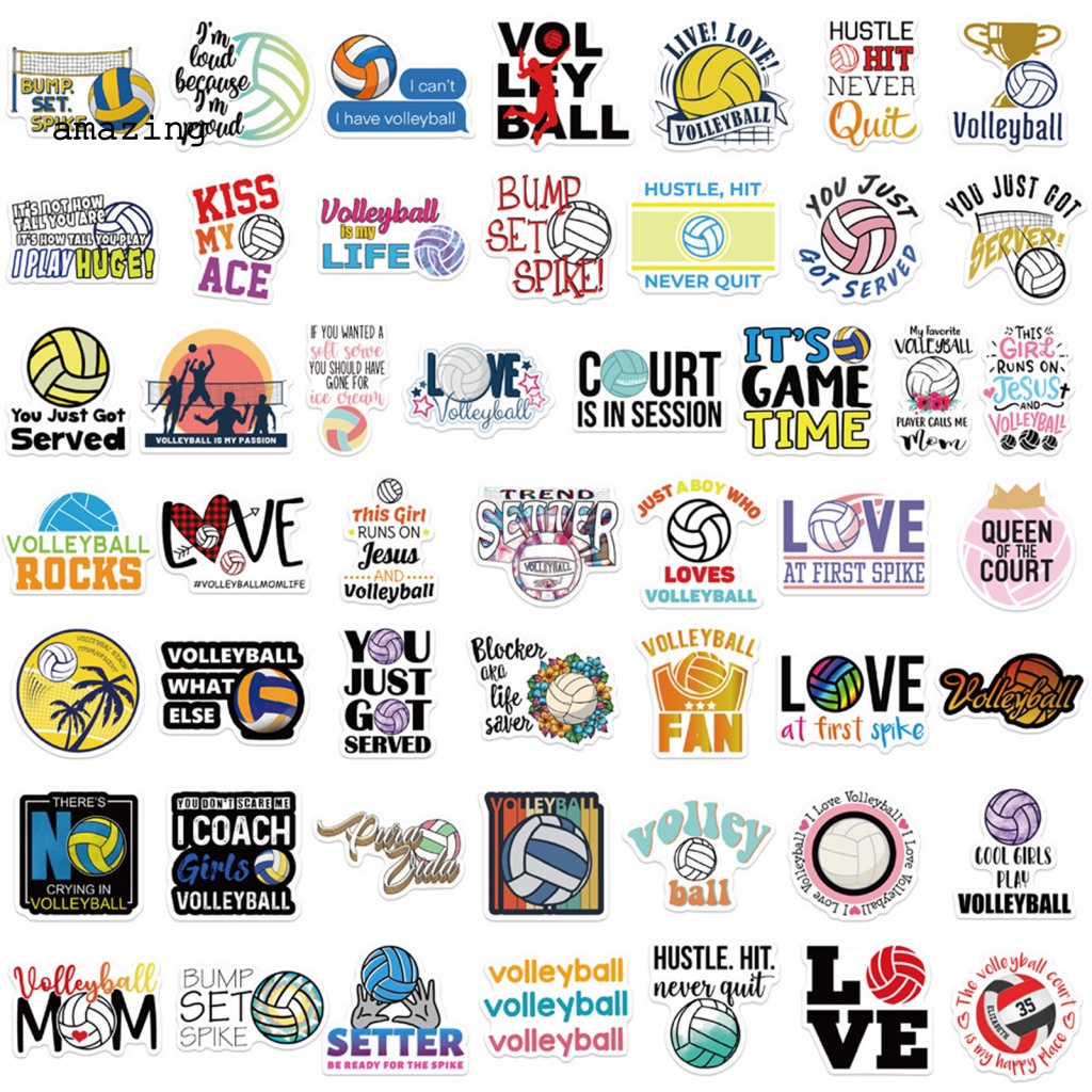 Bộ 50 Miếng Dán Trang Trí Ván Trượt / Va Li Thiết Kế Nhỏ Gọn Dễ Sử Dụng