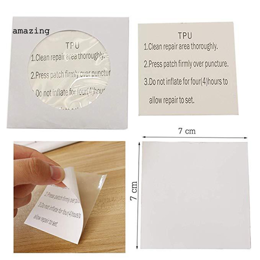 Set 5 Miếng Dán TPU Trong Suốt Chống Rò Rỉ Dùng Sửa Chữa Phao Bơi