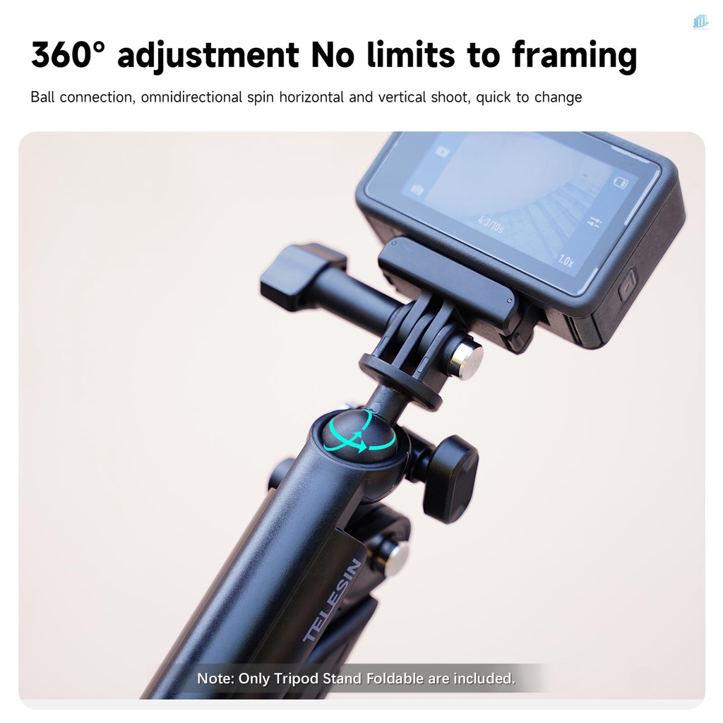 TELESIN Giá Đỡ Ba Chân 360 Độ Bằng Nhựa Resin Thông Minh TE-TPR-009 Có Thể Gập Lại 360 Độ° Gậy Tự Sướng Xoay 3 Chiều Có Thể Điều Chỉnh Tiện Dụng