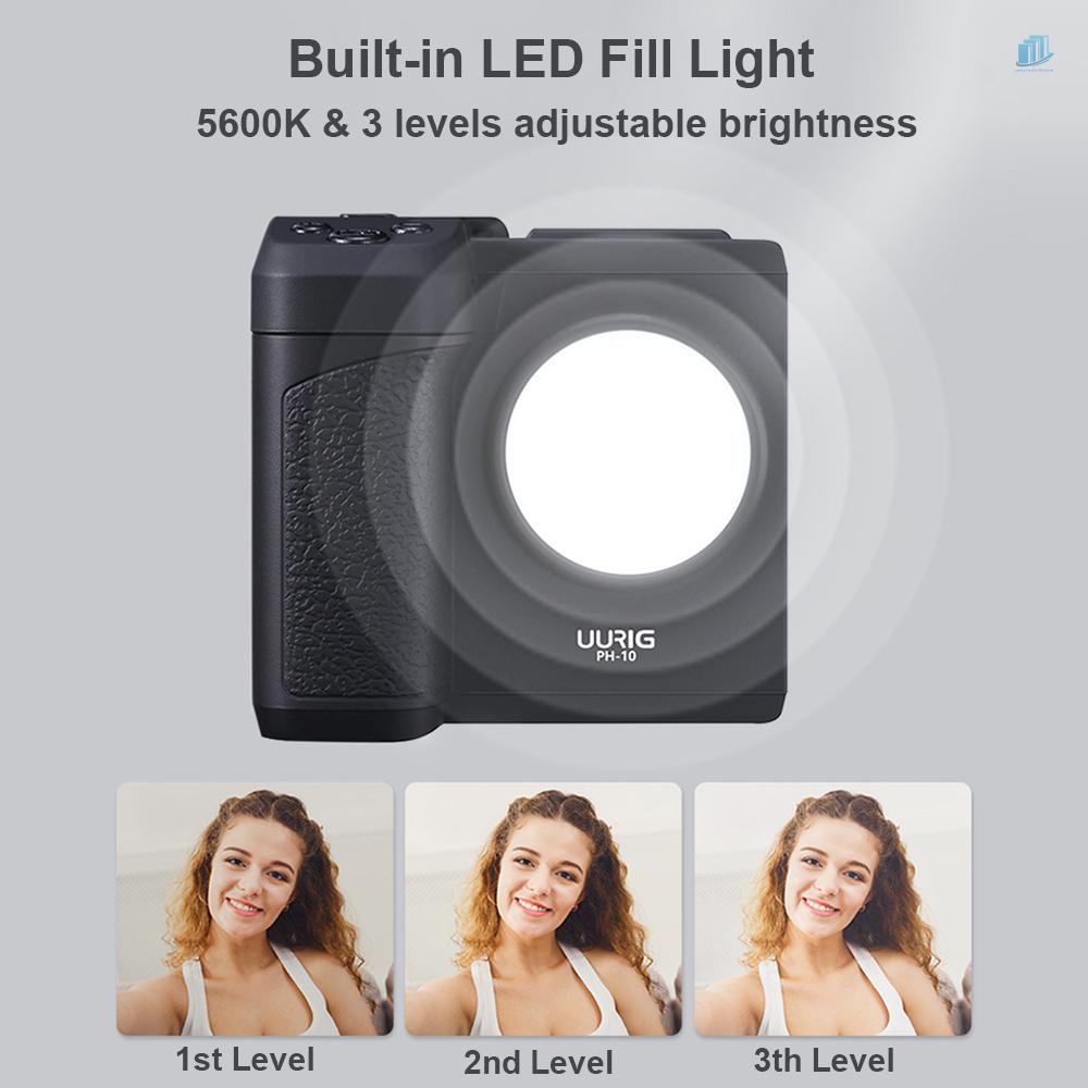 Tay Cầm Chống Rung Không Dây UURIG PH-10 Có Lỗ Vít 1 / 4 Inch Cho Điện Thoại Thông Minh