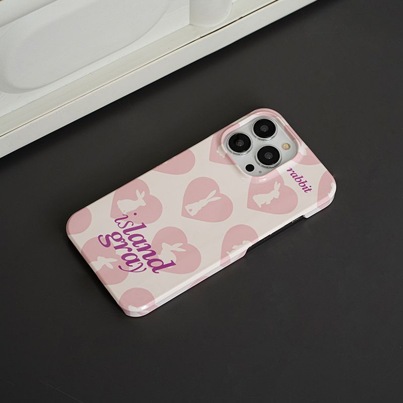 Ốp Điện Thoại Cứng Họa Tiết Thỏ Hồng Dễ Thương Cho Iphone Xr 12 7813 11 Plus Max 14 pro