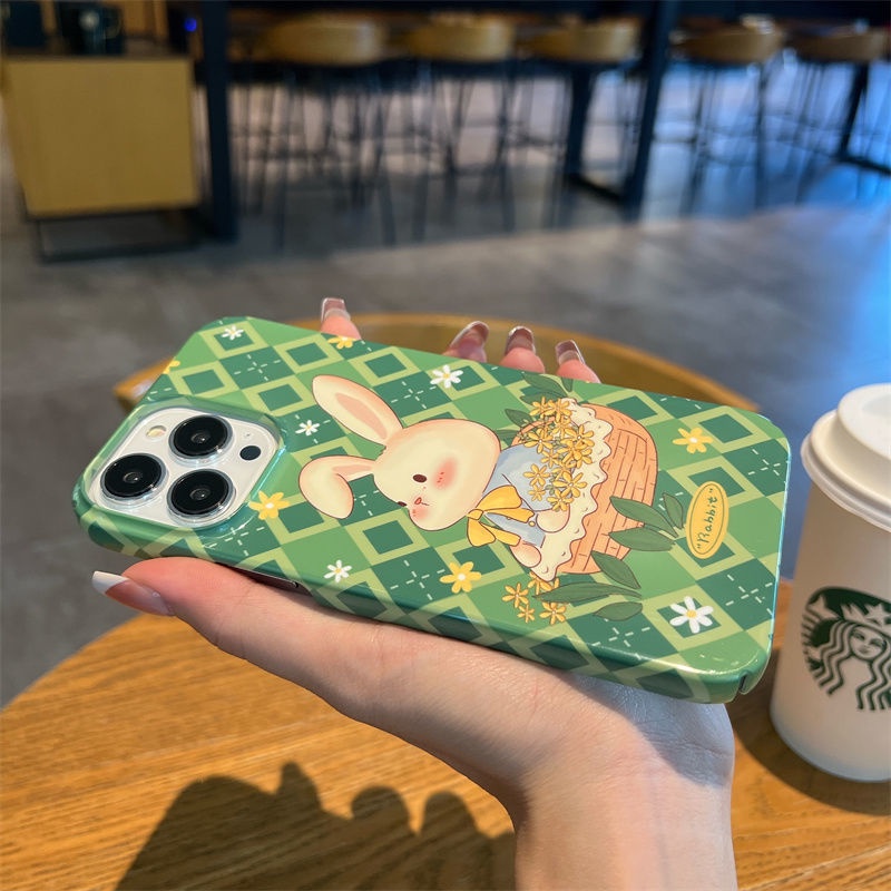 Ốp Điện Thoại Họa Tiết Thỏ Dễ Thương Cho iphone1312max Niche 11 8 14pro xsxr LZQ2