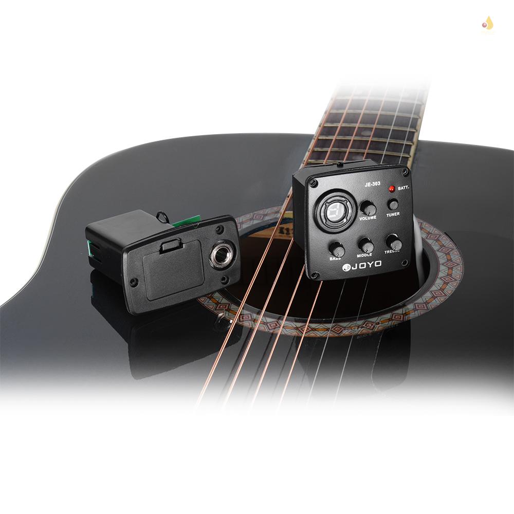 Hệ Thống Pickup JOYO JE-303 3 Băng Thông Dùng Cho Đàn Guitar Với Màn Hình LCD