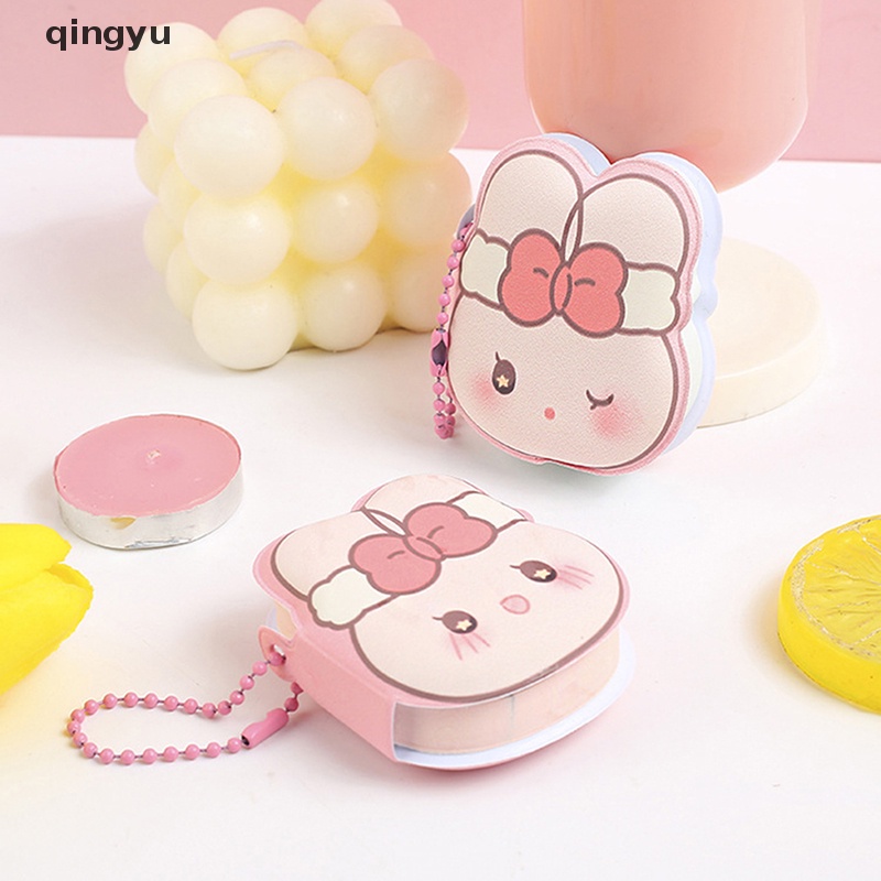 Set 80 Tờ Giấy Dán Ghi Chú Mềm Mại Họa Tiết Thỏ Hoạt Hình Sáng Tạo Giúp Giảm Căng Thẳng