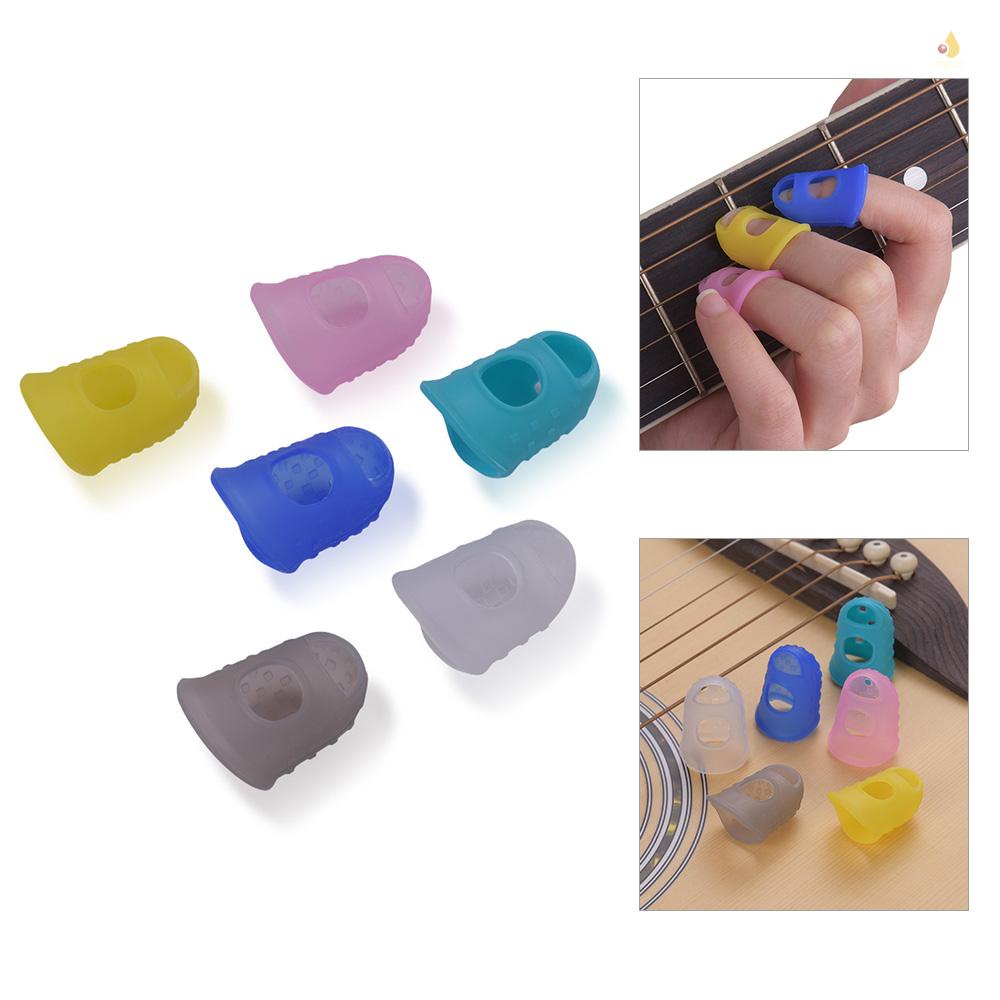 Set 6 Nút Bọc Ngón Tay Bằng Silicone Cho Đàn Ghita Ukulele (Giao Hàng Màu Ngẫu Nhiên)