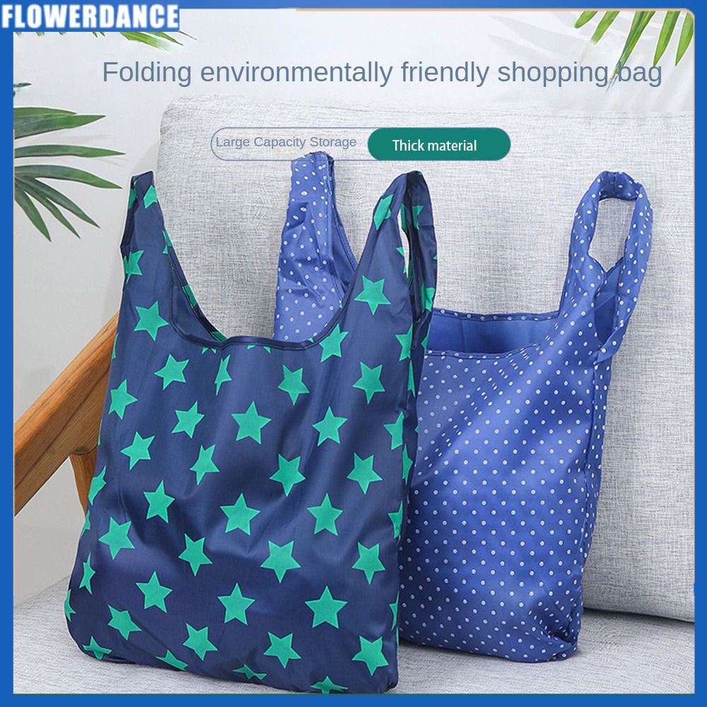 Túi Mua Sắm Túi Thân Thiện Với Môi Trường Túi Tạp Hóa Đeo Vai Bằng Polyester Túi Đi Chợ Đeo Vai Túi Cửa Hàng Siêu Thị Có Thể Gập Lại Tái Sử Dụng Hoa