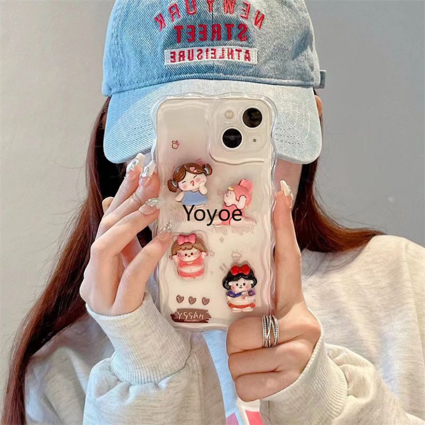 Ốp Điện Thoại Mềm Họa Tiết Cô Gái 3D Chống Sốc Cho iPhone 14 11 12 13 Pro Max X XS XR 7 8 14 Plus SE