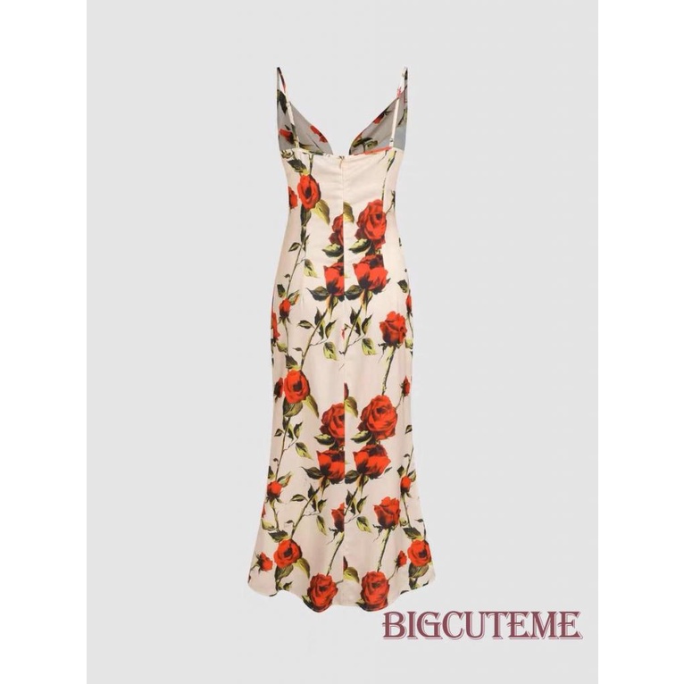 Đầm Hai Dây Dáng Dài Họa Tiết Hoa Thời Trang Mùa Hè Cho Nữ