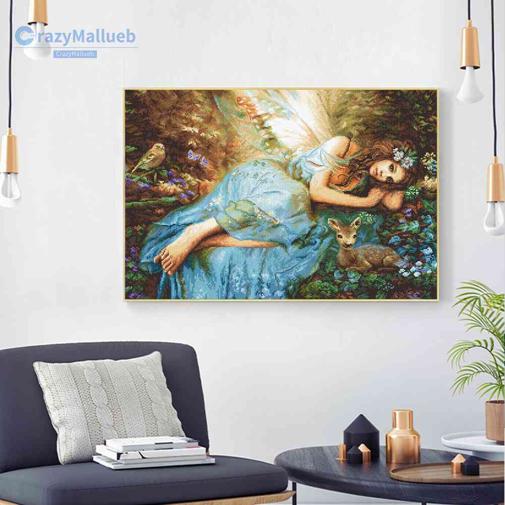 Bộ Tranh Thêu Chữ Thập Thủ Công Hình Nàng Tiên Năm 2023