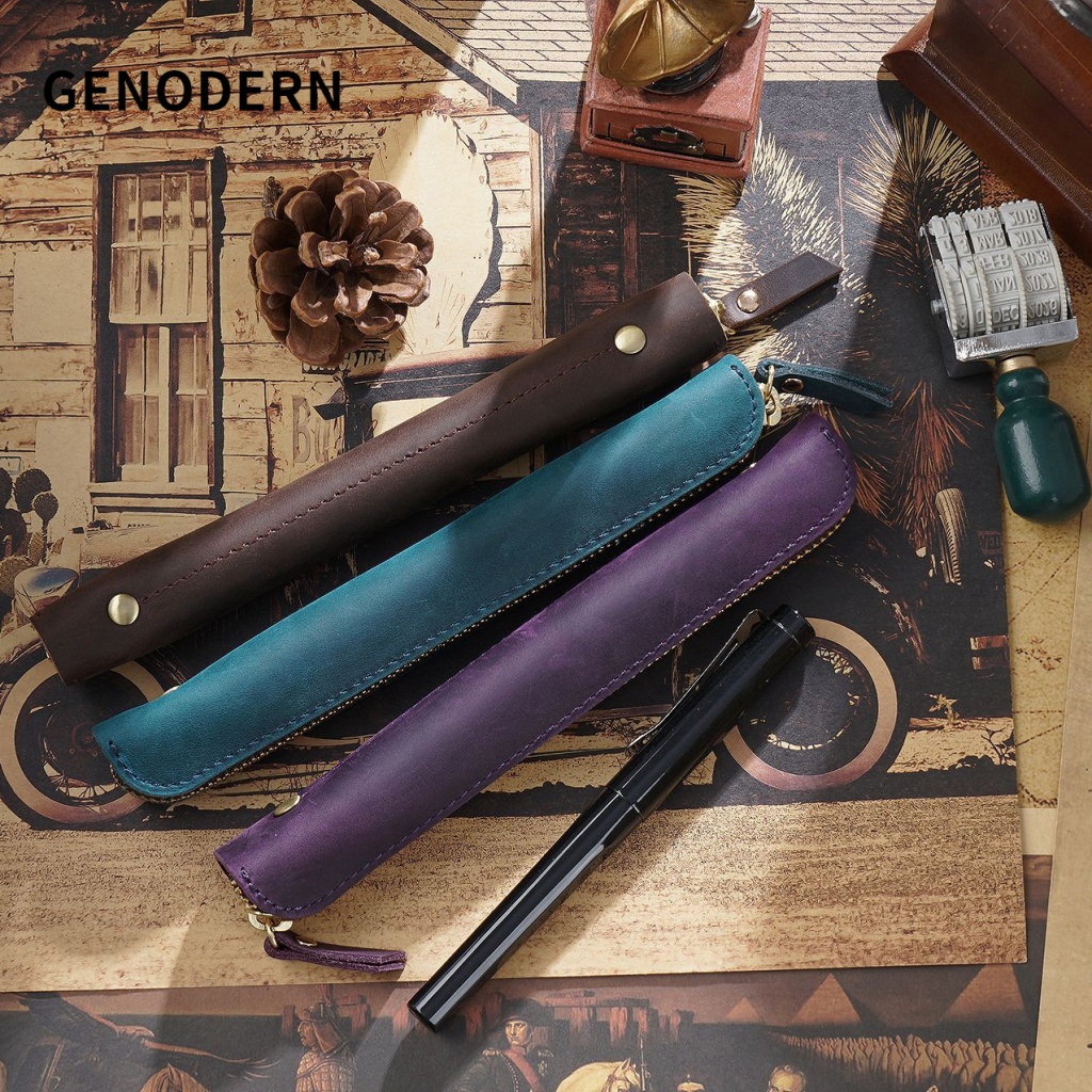 Túi Da Bò Mini Đựng Bút Cảm Ứng Apple Stylus Thiết Kế Đơn Giản Kiểu Retro