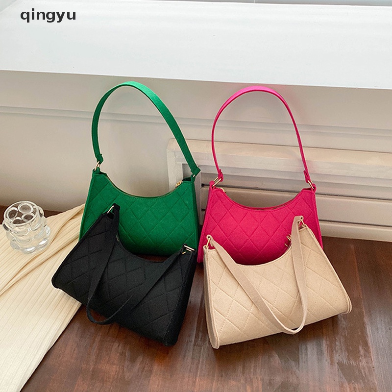 Qingyu 1 Túi Xách Đeo Dưới Cánh Tay / Đeo Vai / Đựng Tiền Xu / Mỹ Phẩm Thời Trang Cho Nữ