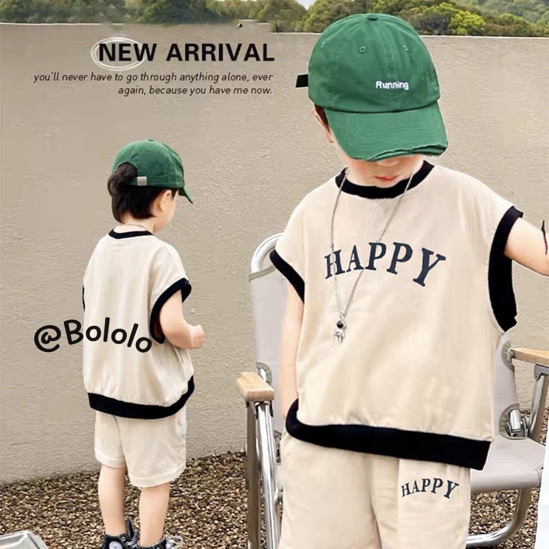 Bololo Set Đồ Thể Thao Gồm Áo Ba Lỗ Và Quần Short Siêu Mỏng Thời Trang Cho Bé