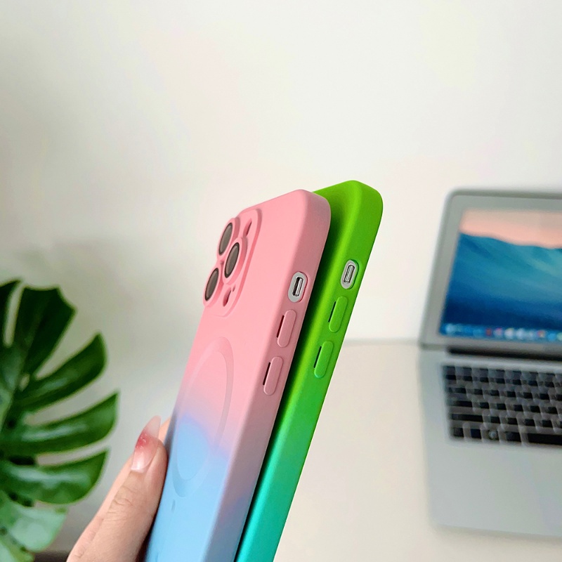 Ốp Lưng Màu Gradient Cho iPhone 14 13 12 11 Pro Max 14 Plus