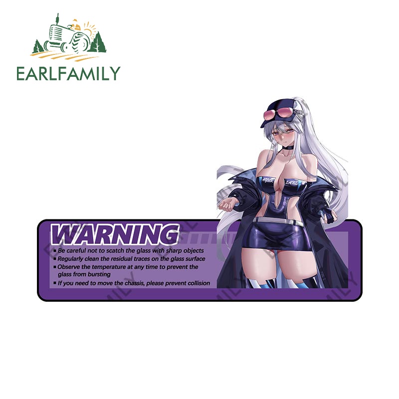Sticker Cảnh Báo Dán Kính Chắn Gió Xe Hơi Chống Trầy 13Cmx8.2Cm Enterprise Azur Lane