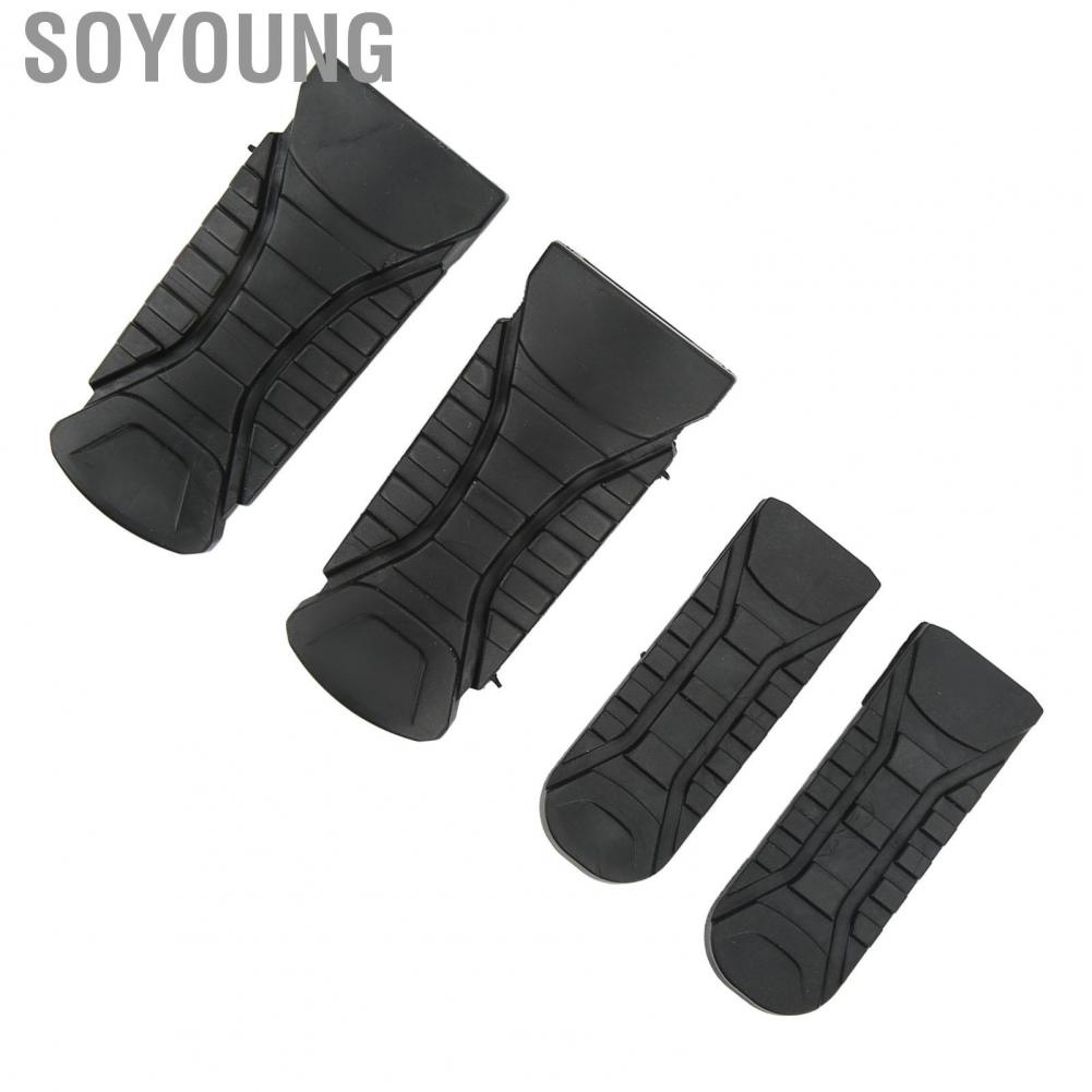 Soyoung Motorcycle Foot Pegs Cover  Rubber Front and Rear Uneven Surface Comfortable Pedaling 4PCS for Motorbike