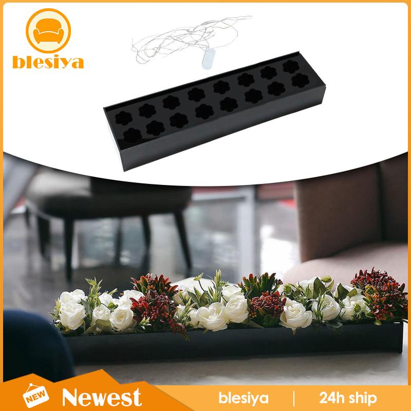 Lọ Hoa Hình Chữ Nhật Bằng Acrylic Có Lỗ Để Bàn Trang Trí Tiệc Cưới