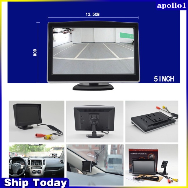 Màn HìNh Lcd 5 Inch 2 Kênh 800X480 TầM Hd Chuyên DụNg Cho Xe Hơi