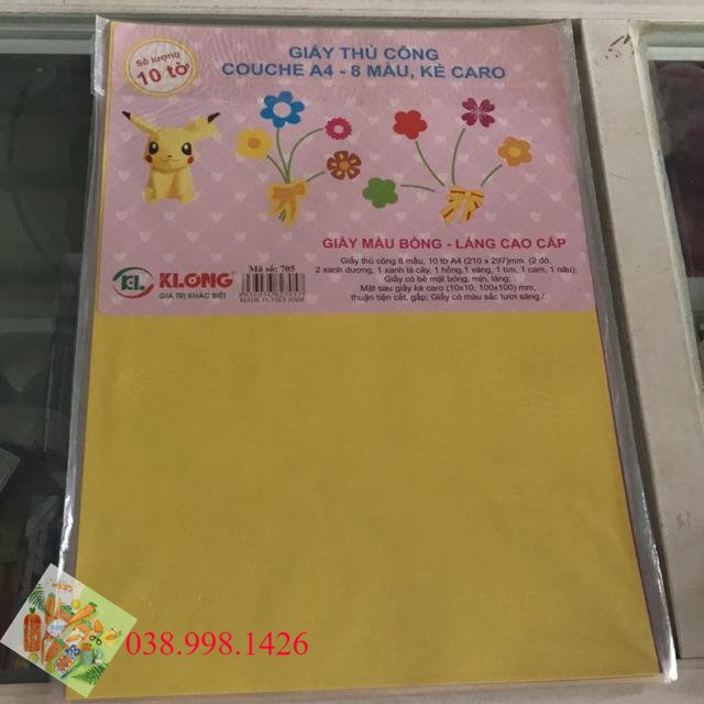 1 Tập Giấy thủ công A4 Klong _DCG