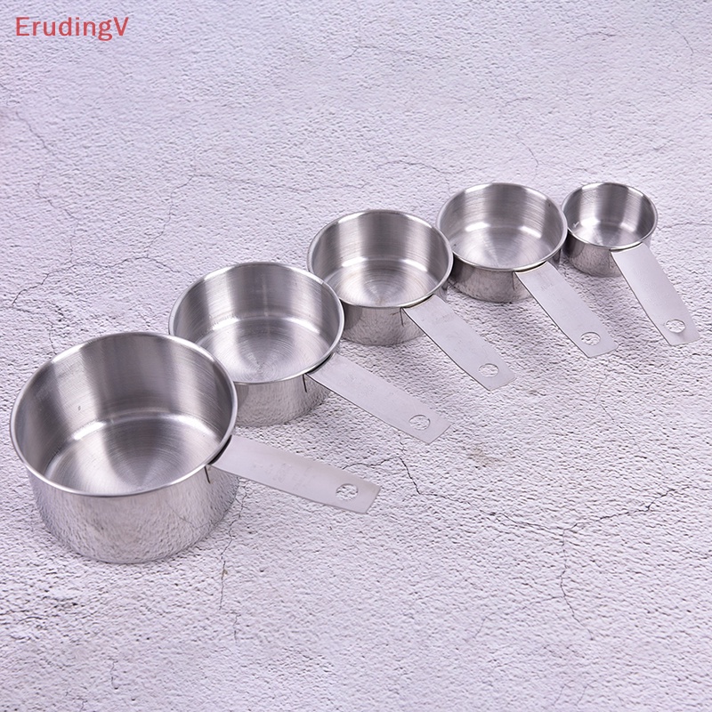 Bộ 5 Muỗng Đo Lường Bằng Thép Không Gỉ Tiện Dụng Cho Nhà Bếp