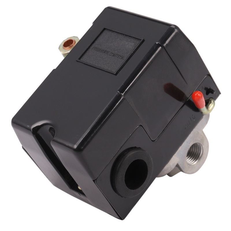 Điều khiển công tắc áp suất Máy nén khí 140-175 PSI 4 cổng Heavy Duty 26 AMP Black