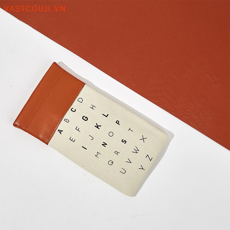 Túi Đựng Mắt Kính Bằng Vải Bạt Mềm Dày Dặn In Chữ VASTJI Thời Trang Cho Nam Và Nữ