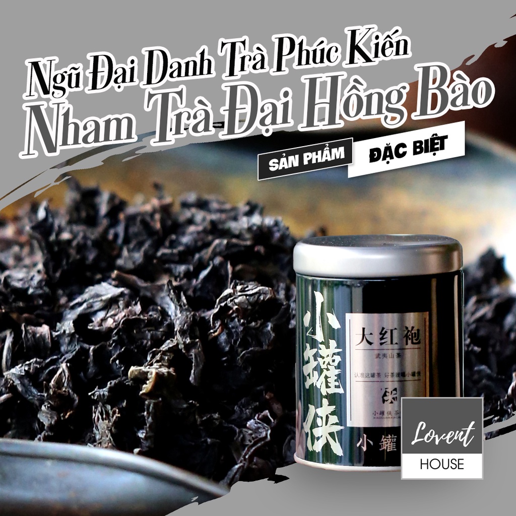 Trà Oolong Nham Trà Đại Hồng Bào - Ngũ đại danh trà Phúc Kiến hộp thiết 50g. thanh hương béo ngọt [Lovent House]