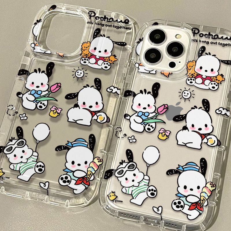 ✅Ốp Điện Thoại Silicon Màu Trong Suốt Hình Chú Chó Pacha HJ0U Cho Iphone 14pro 13 118P Xr 12 xs 7max