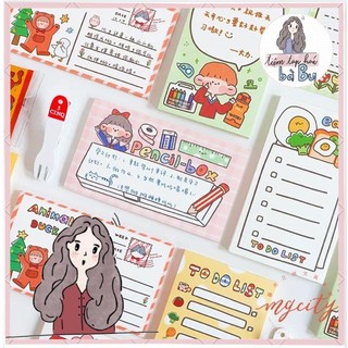 Tập 50 tờ note giấy dày siêu dễ thương