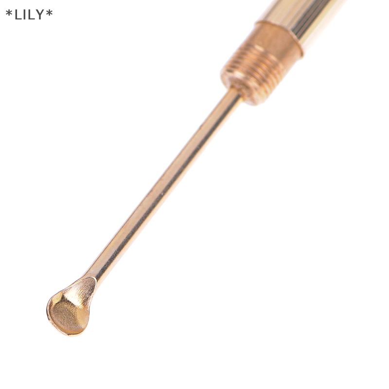 LILY Gấp loại vàng ráy tai sạch hơn ráy tai sáp loại bỏ công cụ Tai muỗng kèm theo uuu