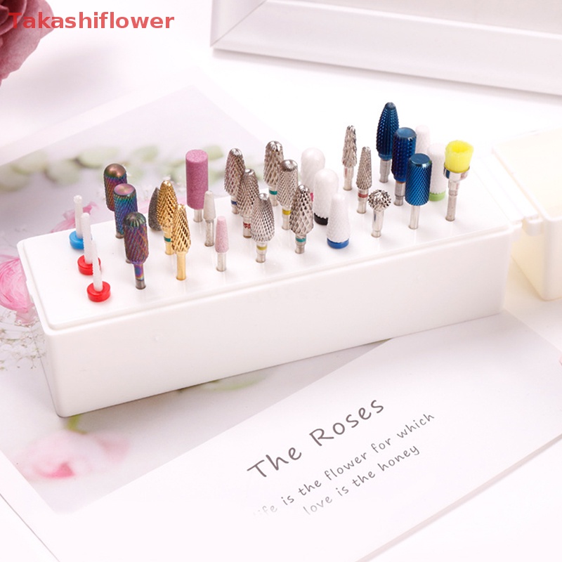 Hộp Đựng Mũi Khoan Móng Tay 30 Lỗ Chống Bụi Tiện Dụng Bits