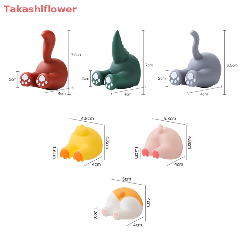 Giá Đỡ Bàn Chải Đánh Răng (Takashiflower) Tự Dính Không Để Lại Dấu Vết Hình Động Vật