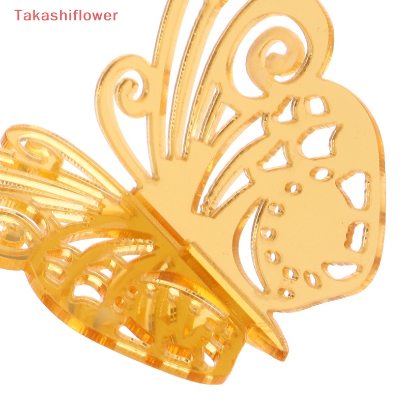 Set 5 Bươm Bướm Bằng Acrylic Trang Trí Bánh Kem