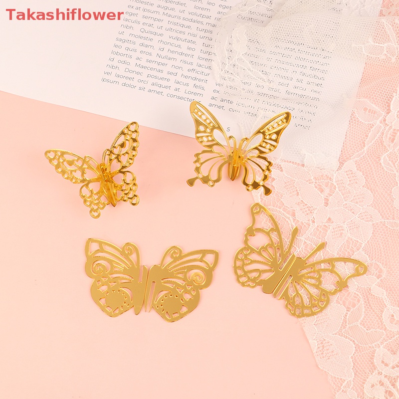 Set 5 Bươm Bướm Bằng Acrylic Trang Trí Bánh Kem