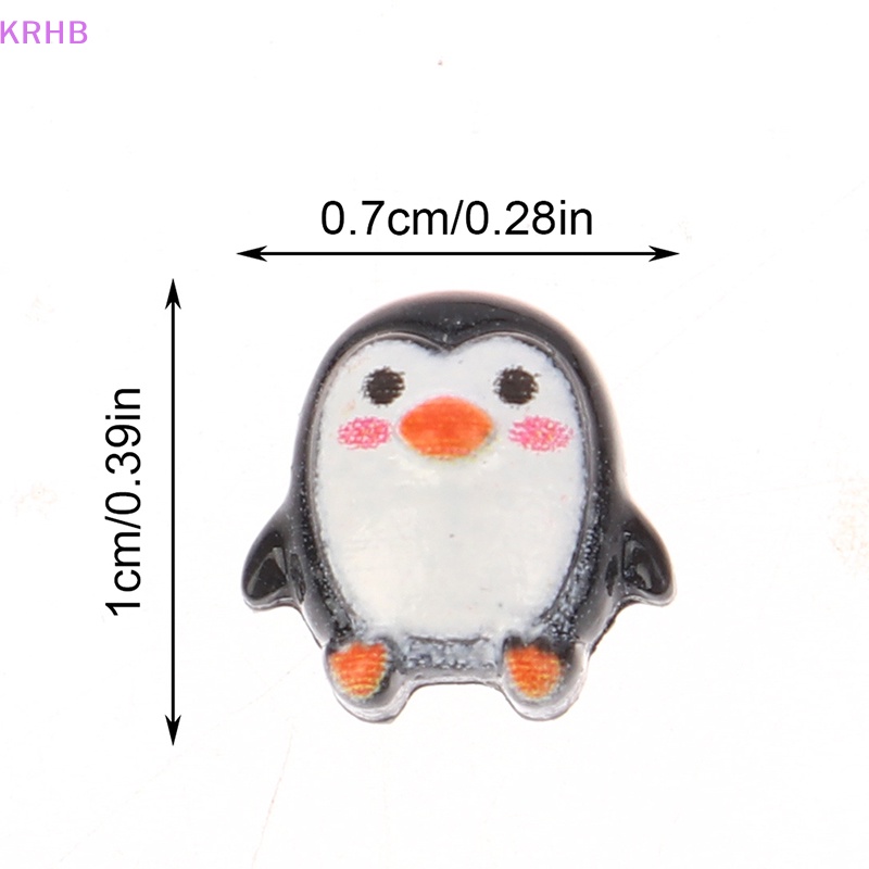 Set 10 Mô Hình Chim Cánh Cụt Mini Bằng Nhựa Dễ Thương Dùng Để Trang Trí Sổ Tay Mới