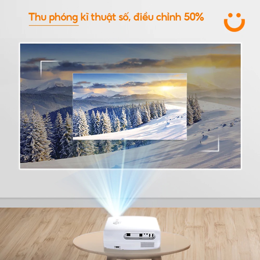 Máy chiếu gia đình Yaber Pro V7 (2021) độ sáng 9500L/ 5G WiFi/ Độ phân giải 1920*1080P/ Hỗ Trợ 4K - Hàng chính hãng