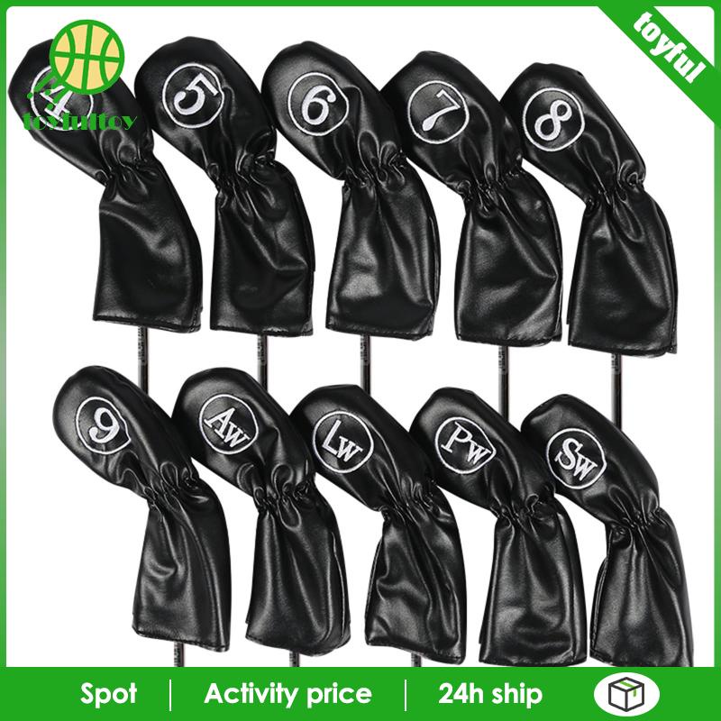 Set 10 Vỏ Bọc Gậy Đánh Golf Thêu Họa Tiết Độc Đáo