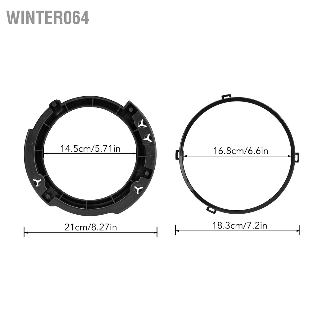 Winter064 Đèn Pha Tròn 7Inch Gắn Giá Đỡ Vòng Bộ Kim Loại Đen Thay Thế Cho Xe Jeep Wrangler JK 2007 Đến 2017