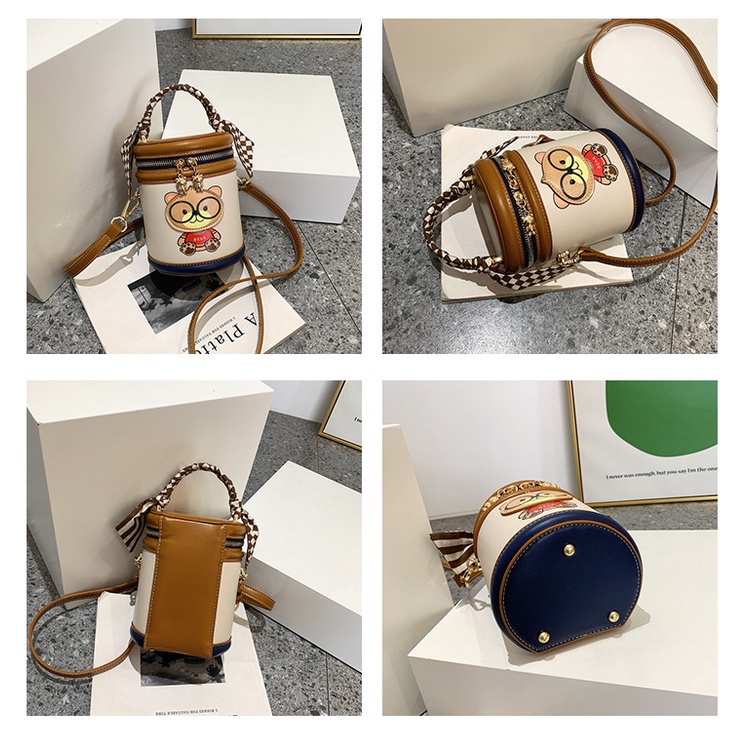 Túi đeo chéo nữ 2023 Gấu mới dễ thương Phim hoạt hình Túi Đeo Vai túi ví nữ