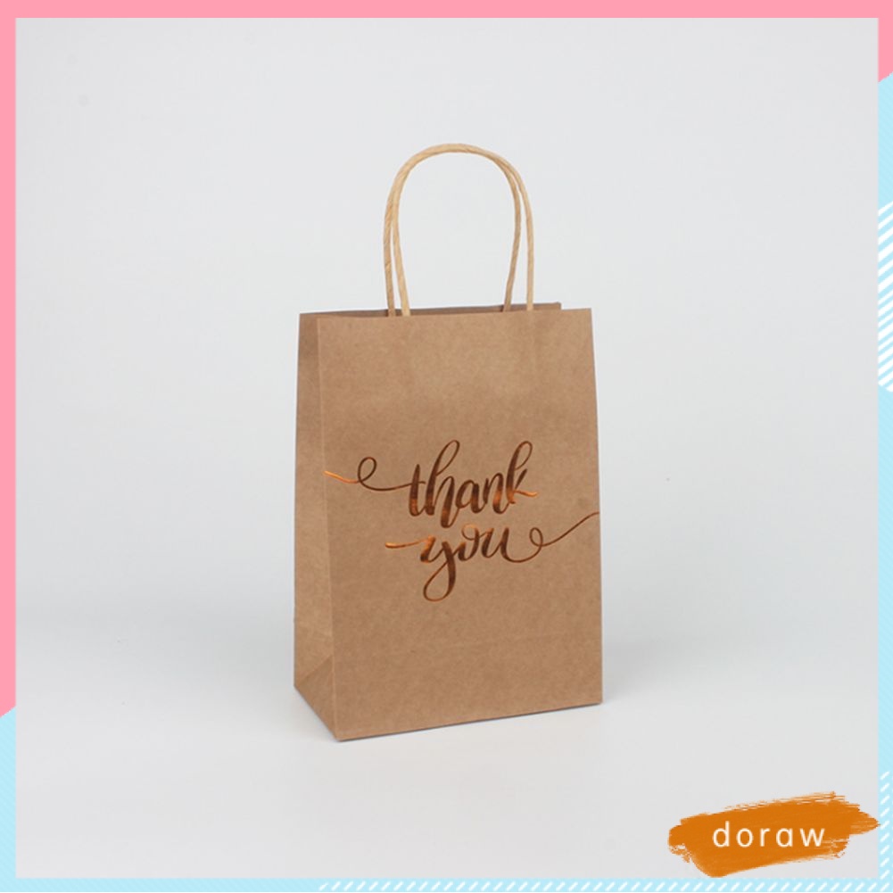 Túi Giấy Đựng Quà Cưới Màu Nâu Có Tay Cầm Tiện Lợi
