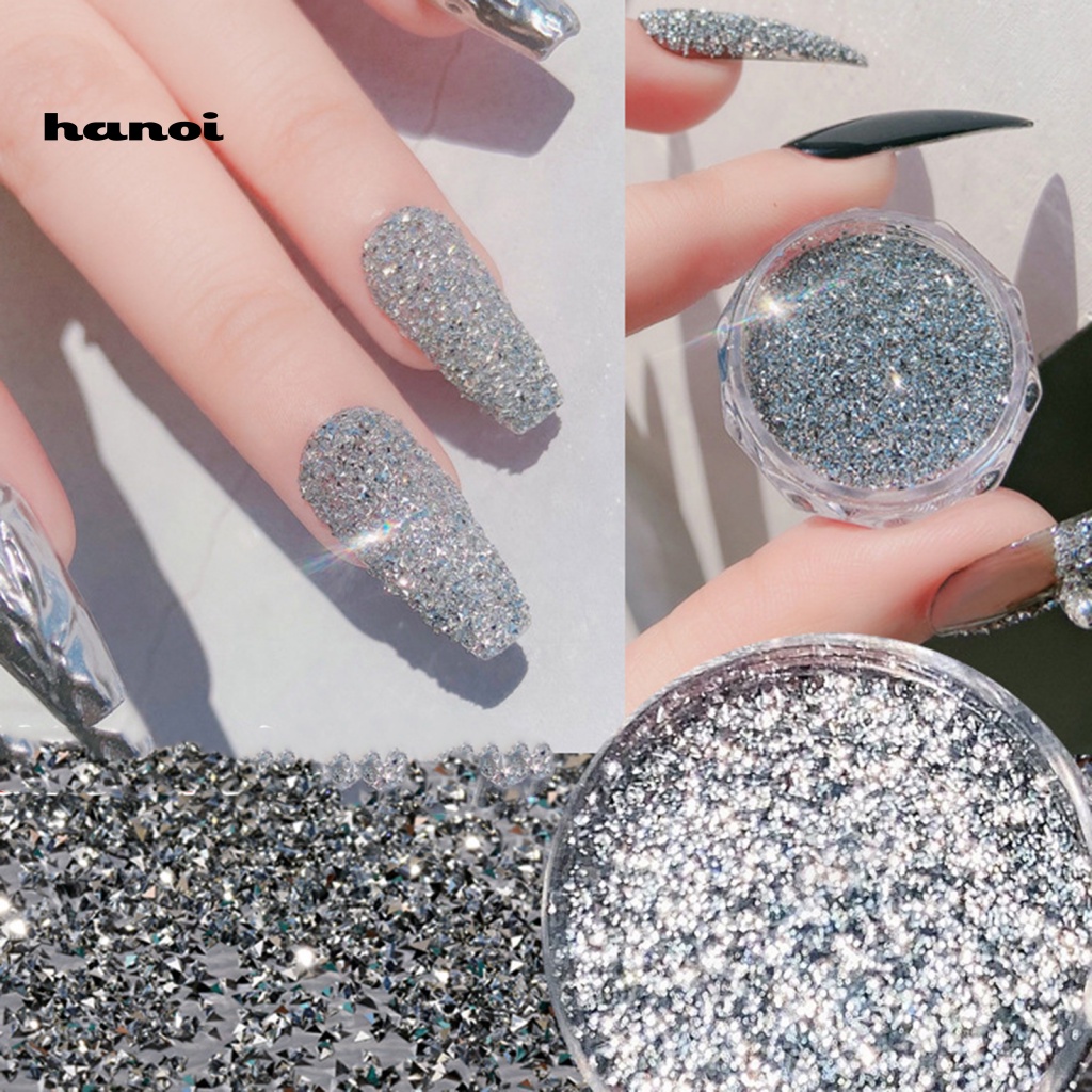 1 Hộp Bột Kim Tuyến Lấp Lánh Trang Trí Móng Tay / Móng Chân Lâu Trôi Tiện Dụng