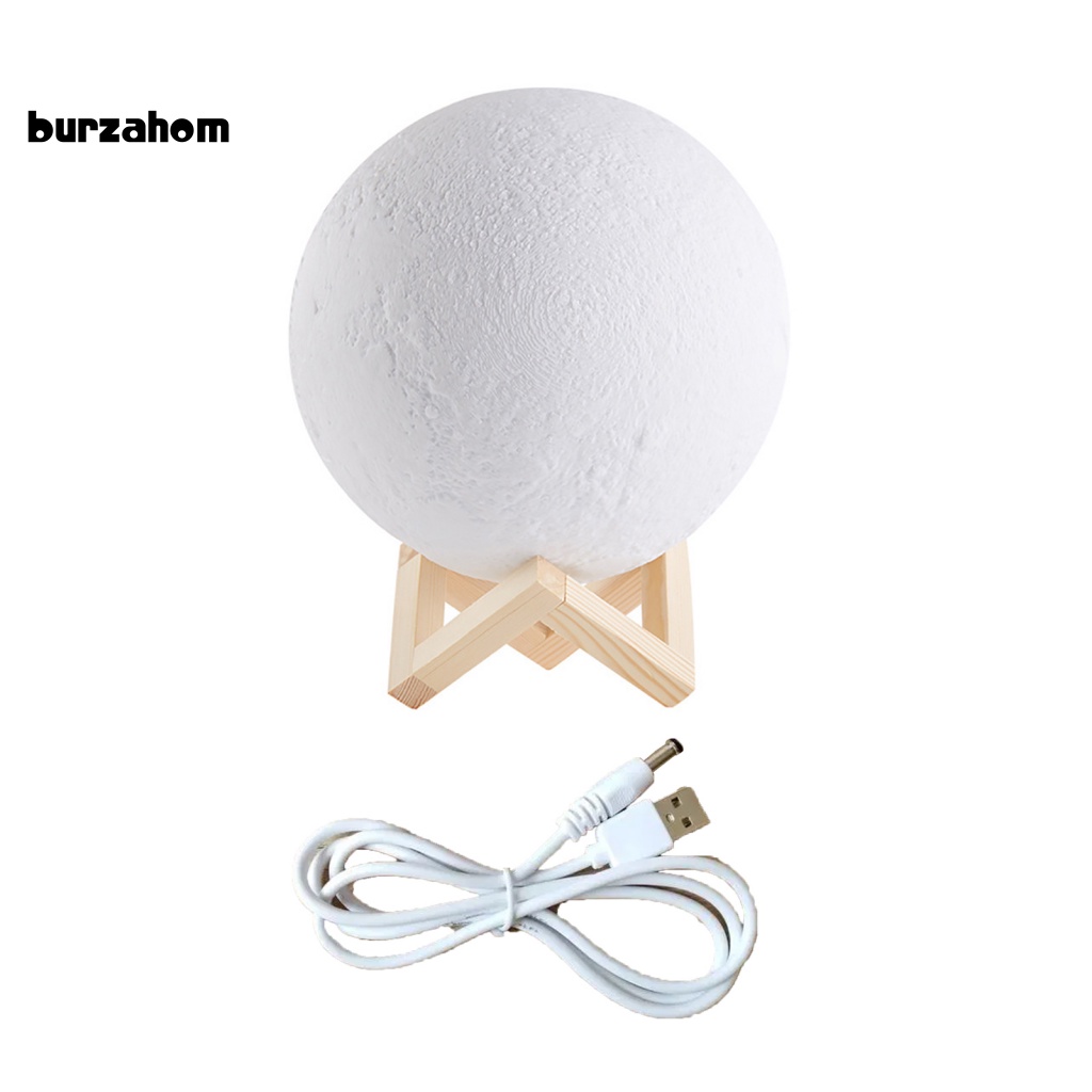 1 Bộ Đèn LED Hình Mặt Trăng 3D Ánh Sáng Thật Chống Chói Kèm Giá Đỡ Có Thể Điều Chỉnh